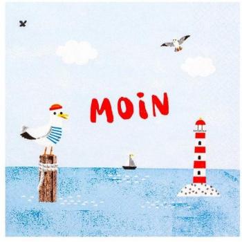 Moin Möwe Dekoservietten (20 x 33 cm)