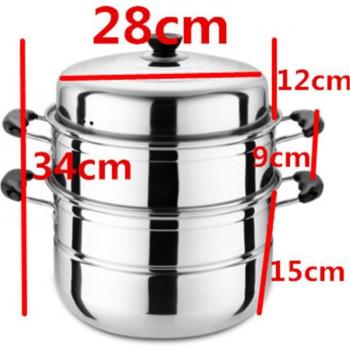 Universal Stainless Steel Steamer for Gas and Induction