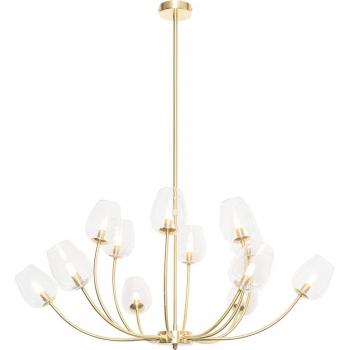 Qazqa Elien Pendelleuchte, 12-flammig, ohne Leuchtmittel, G9, Gold/Messing