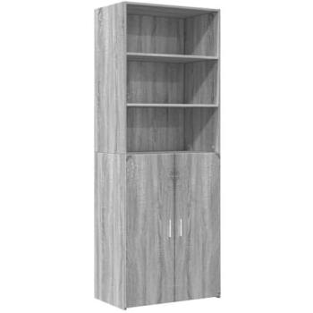 Mobile Contenitore Sonoma 70x42,5x185 cm con Cassette in Legno Grigio