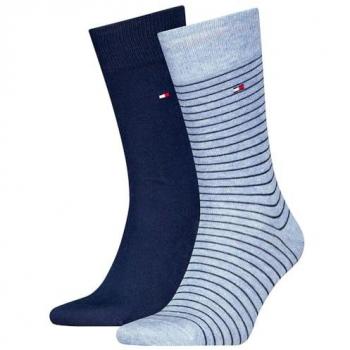Conjunto de Meias Listradas Tommy Hilfiger Masculinas 2P