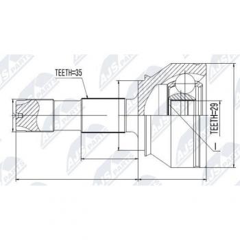 Kit Giunti Semiasse modello NTY NPZ-FT-055
