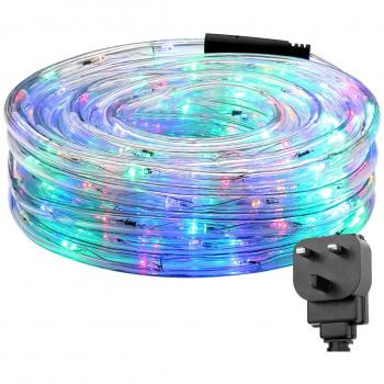 LE 10m 240 LED RGBY Garden Fence Rope Light – 24V Connectable Decorative Lights