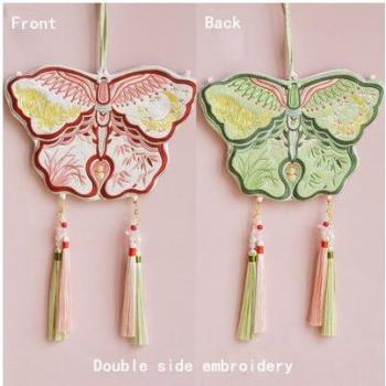 Elegante Hanfu Tasche mit zwei Seiten Stickerei