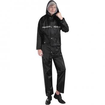 Black Reflective Rain Pants and Coat Combo