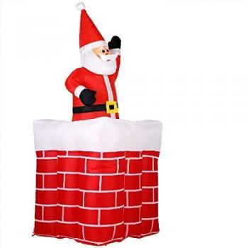 Père Noël gonflable 178 cm rouge/blanc