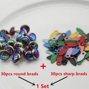 Clavos de Metal para Scrapbooking en Forma de Escama de Pez