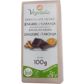 Chocolate Negro con Jengibre y Naranja Bio Vegan 100g Vegetalia