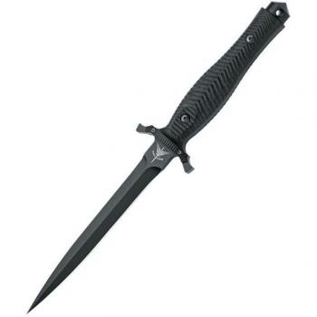 Daga Fox Bellum Black Blade with G‑10 Handle and FX‑0171100 Sheath