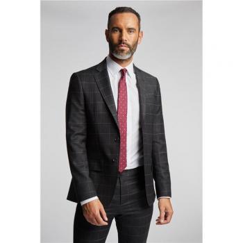 Men's Tailored Charcoal Check Jacket