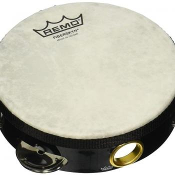 Remo Quadura Black 6 Fiberskyn Tambourine