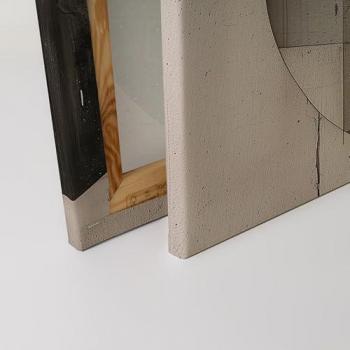 Modernes Wandbild Abstrakt Beige Schwarz