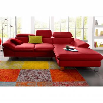 COTTA Driver L-Form Sofa mit Hocker