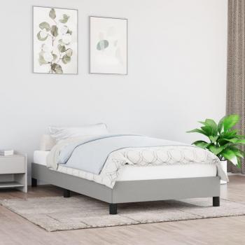 Prolenta Cadre de lit 100x200 cm en Tissu Gris clair