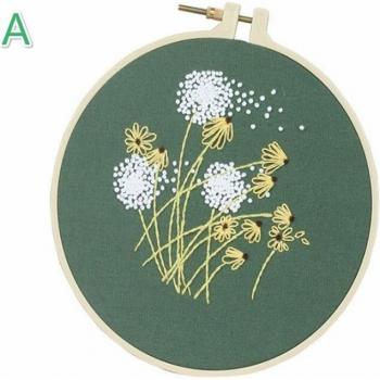 DIY Dandelion Stamped Embroidery Kit