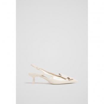 Stradivarius Scarpe Alta Classe Fiocco Écru 36