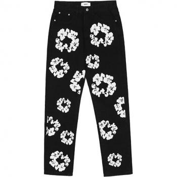 Harajuku Oversized Ripped Floral Print Jeans