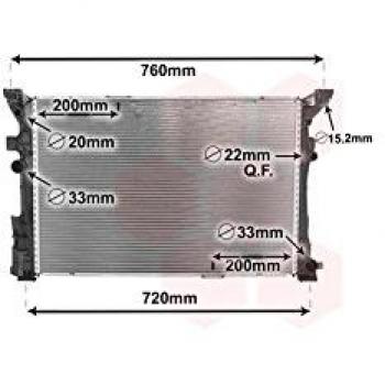 Van Wezel Motorkühler Mercedes Gla-Klasse