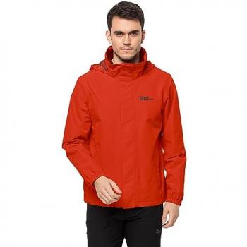 Jack Wolfskin Herrenjacke Stormy Point 2L – Rot, L (Regen)
