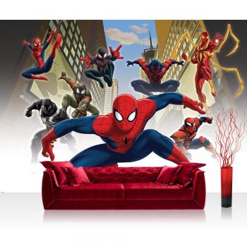 Comic‑Tapete Spider‑Man Kinderzimmer 200x140 cm – Vliesmaterial