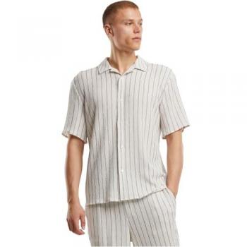 URBAN CLASSICS Herren Langarmhemd gestreift