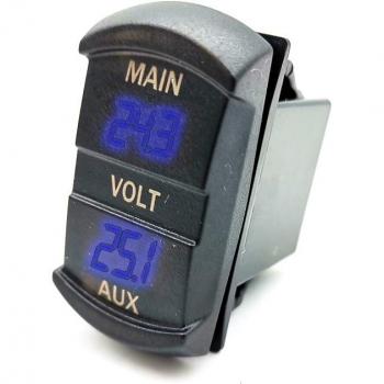 Medidor de Voltaje Doble para Vehículos y Embarcaciones