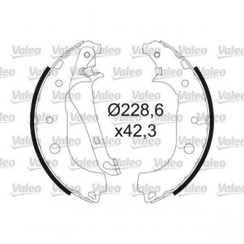 Hinterachsen-Bremsbacken Valeo 564207 – Für Ford