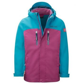 Trollkids Bryggen Pack‑out Jacket – Bright Berry, 110 cm