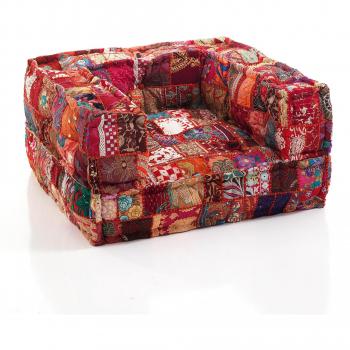 Poltrona Rossa Cotone YANTRA 80x80x40