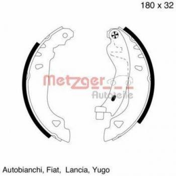 Set freni Metzger 457 con ganci