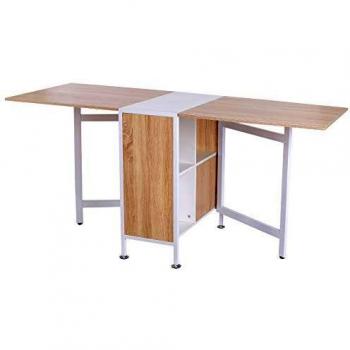 Scrivania Pieghevole HOMCOM con 4 Ripiani