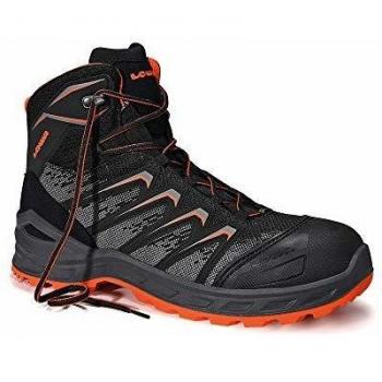 Lowa LARROX Work GTX Sicherheitsschuhe Mid S3, Farbe Schwarz/Orange, Schuhgröße 47