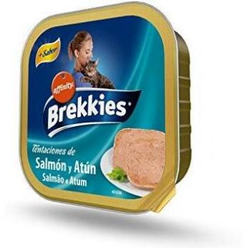 Brekkies Delicias de Salmón y Atún en Tarrina para Gatos
