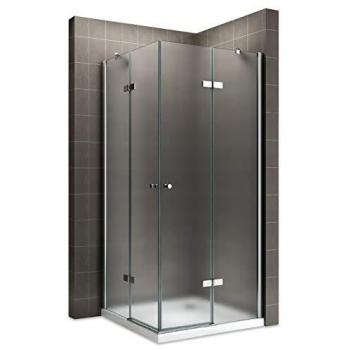 Cabine de douche Maya par Saniverre – 95 x 90 cm, hauteur 190 cm, verre dépoli
