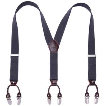KANGDAI Heavy Duty Herren Hosenträger 6 Clips