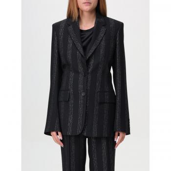 MSGM Women's Black Wool Blazer