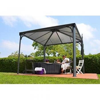 Tonnelle de Jardin Aluminium 7,31m² Gris