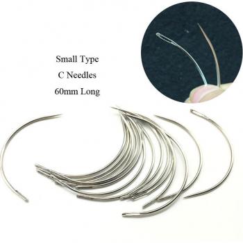 50Pcs 60mm Curved Needles for Hair Weaving