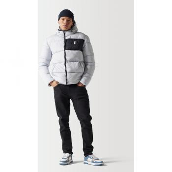 Black Micro Puffer Coat with Micro Chip