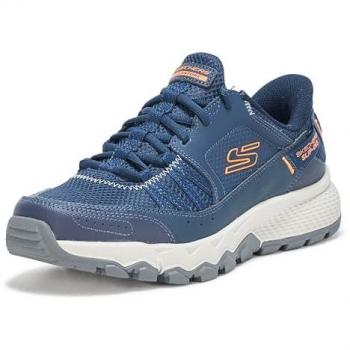 Skechers Men’s Slip‑Ins Dynamite AT Escape Sneaker – Navy/Orange (Size 8)