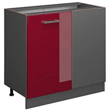 Meuble d'angle 86 cm Vicco R-Line Marbre Rouge Bordeaux