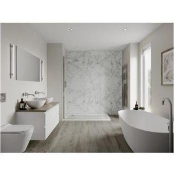 Multipanel Linda Barker Bathroom Wall Panel Hydrolock 2400 x 1200mm Bianca Luna
