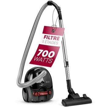 Clatronic BS‑1300 Trineo 700 W: Aspirador de Suelos con cepillo multifuncional y microfiltración quíntuple