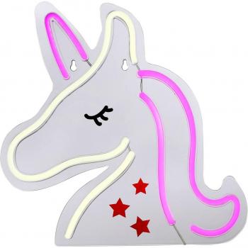 JUST LIGHT LED Wandleuchte Neon Unicorn, USB, 1-flammig