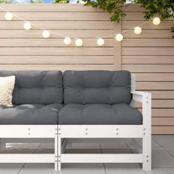 VidaXL Patio Corner Sofa White Solid Wood Pine