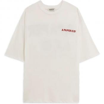 A Paper Kid t-shirt bianca unisex in cotone