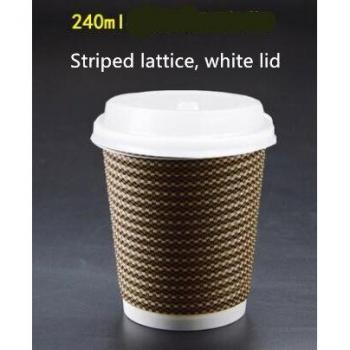 Tasses à café en papier avec design plaid