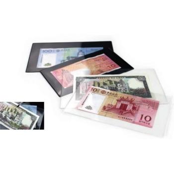 Distributeur de billets PVC – 3 tailles – Noir / Transparent