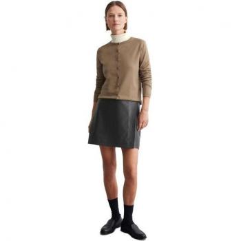 Marc O'Polo Damen-Cardigan Slim Fit, Braun, XS – Rippbündchen