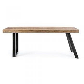 MANCHESTER Tavolo Massiccio 200 cm in Legno Naturale